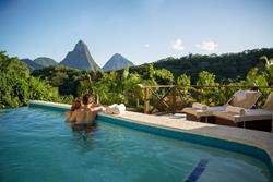 Caribbean - St Lucia scuba diving holiday. Anse Chastenet Piton Pool Suite.